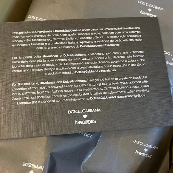Dolce&Gabbana x Havaianas Carreto Siciliano Flip Flop Sandals US 11/12W - Picture 9 of 11